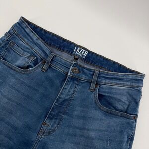 LAZER Men's Straight Fit Blue Wash Denim Jeans Size 34x30